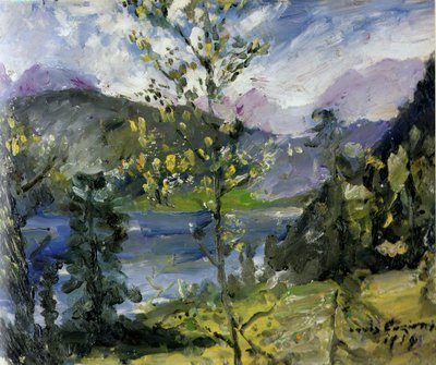 Oktobersneeuw aan de Walchensee door Lovis Corinth